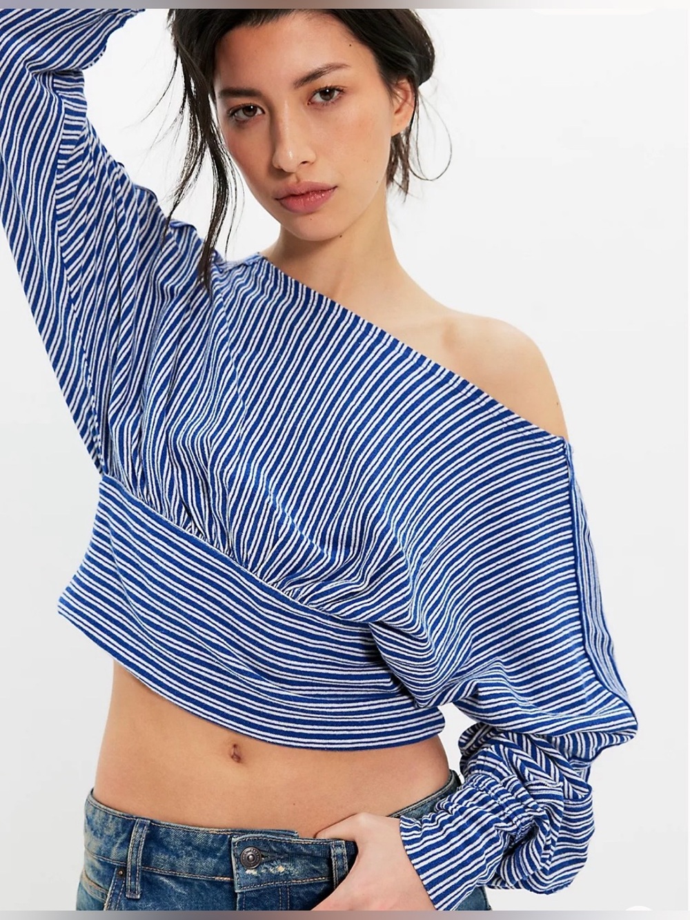 NWT FREE PEOPLE WE THE FREE MY TIME STRIPED LONG SLEEVE TOP